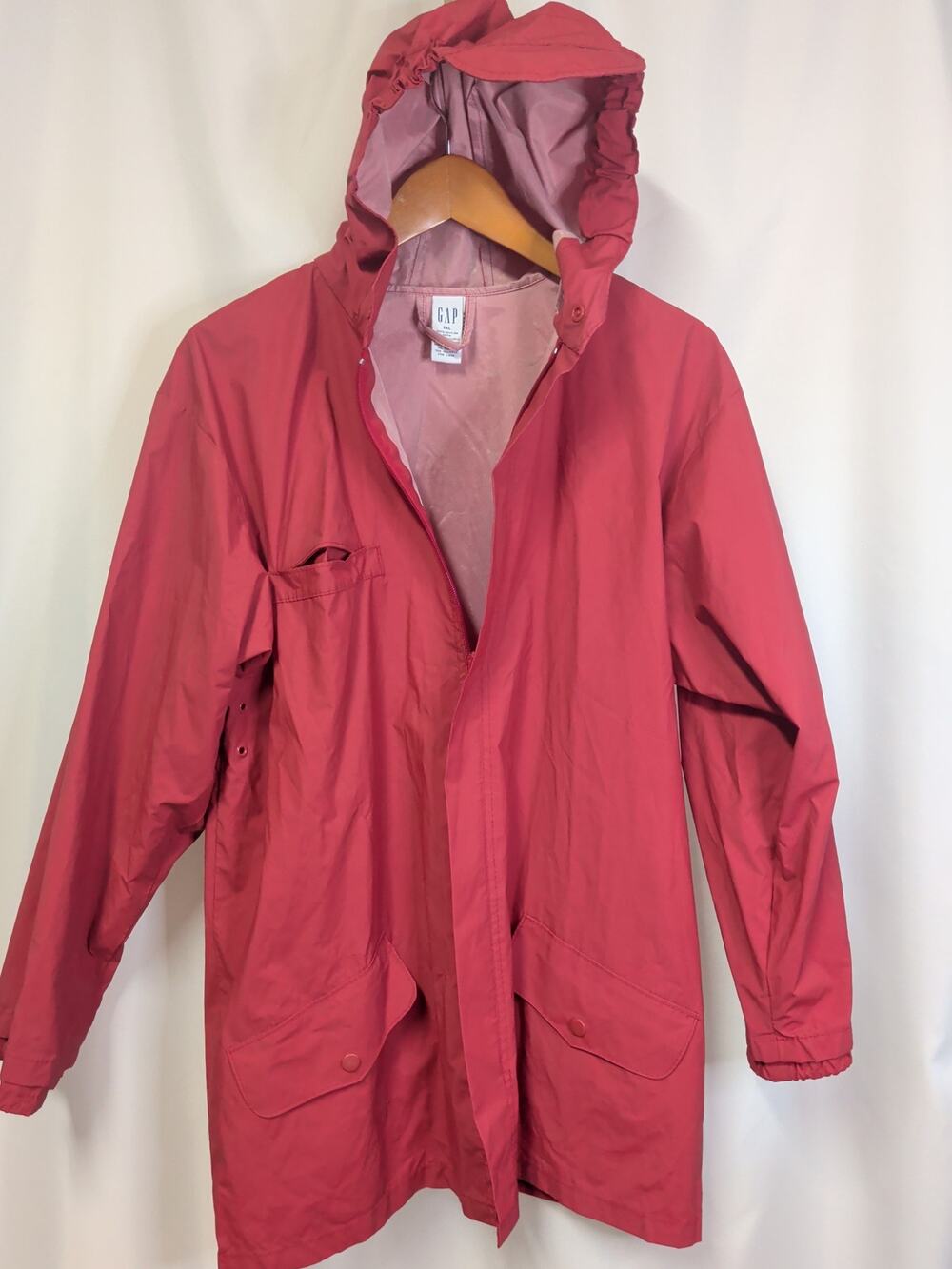 Vintage 90s Gap Red Cinnamon Raincoat Size XXL (XL today)